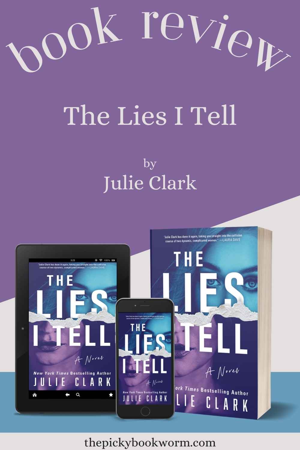 Book Review of The Lies I tell by Julie Clark on The Picky Bookworm Blog. Meg and Kat are two women, driven together by a secret. Can they choose to work together and save those they care about, or will their secrets come between them once and for all?